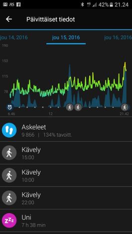 vivosmart HR screenshot