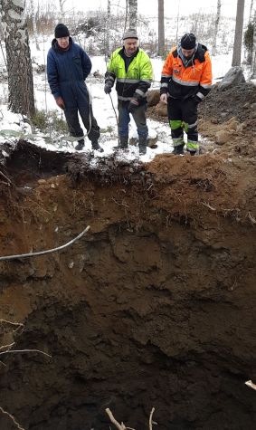 Rengaskaivon kaivanto valmis